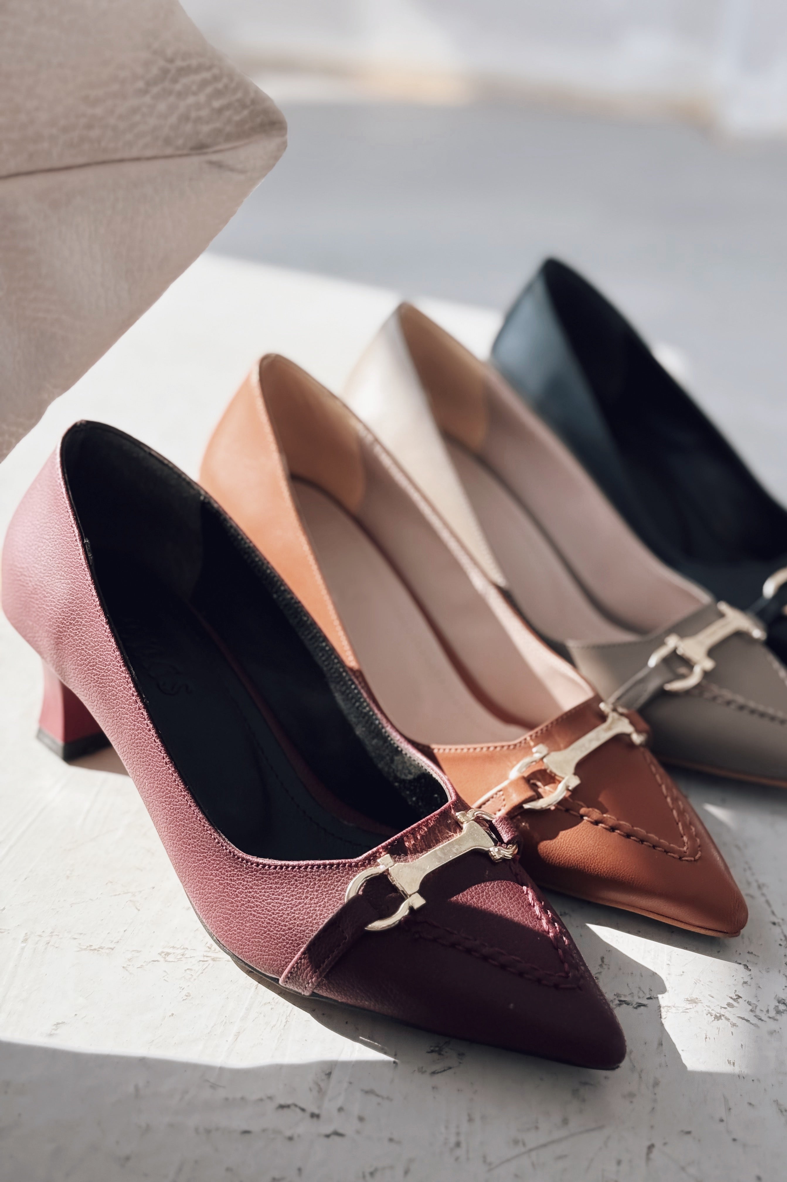 Maris Mat Deri Bordo Toka Detaylı Stiletto