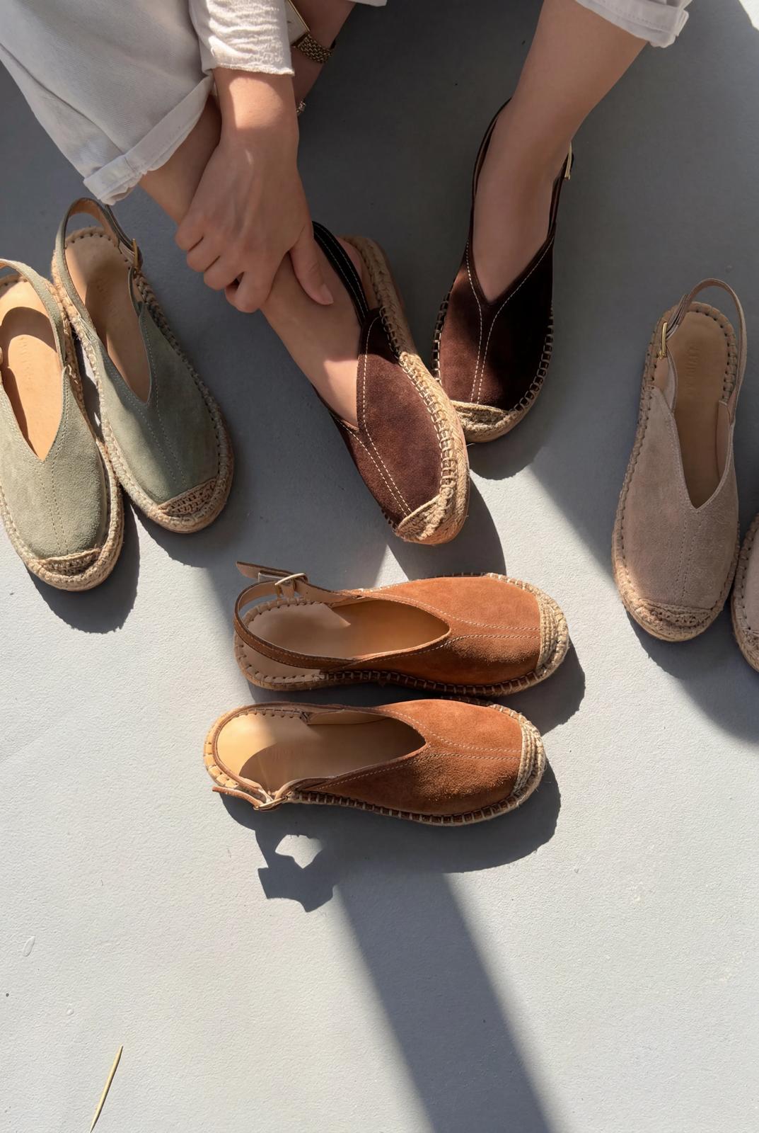 Orveth Yeşil Hakiki Süet Kadın Espadril - ILOVESHOES