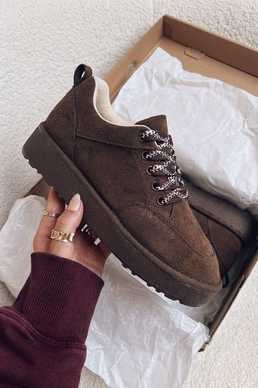 Ruvo Kadın Spor Ayakkabı Acıkahve Süet - ILOVESHOES