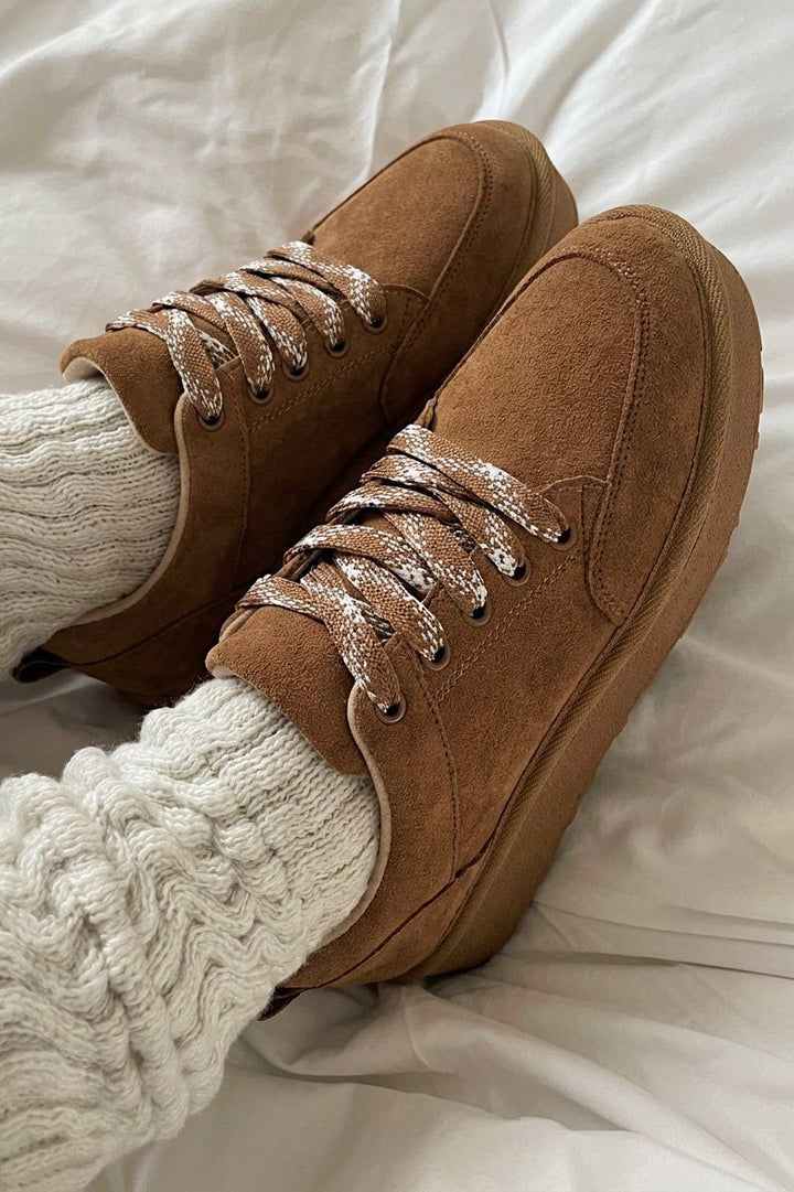 Ruvo Kadın Spor Ayakkabı Taba Süet - ILOVESHOES