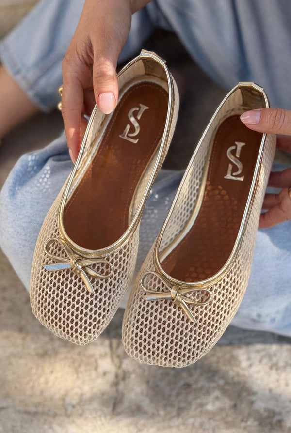 Torina Kadın Babet Bej File - ILOVESHOES