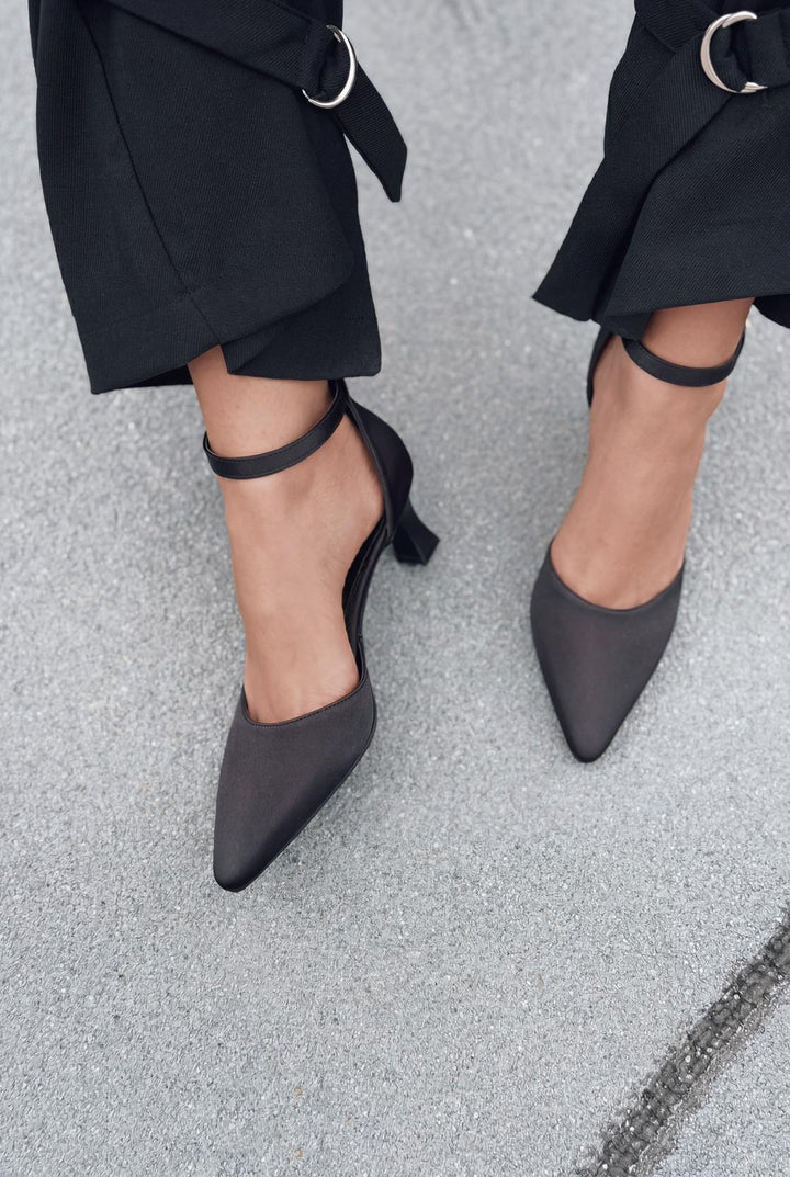 Arlin Siyah Mat Deri Kadın Stiletto - ILOVESHOES