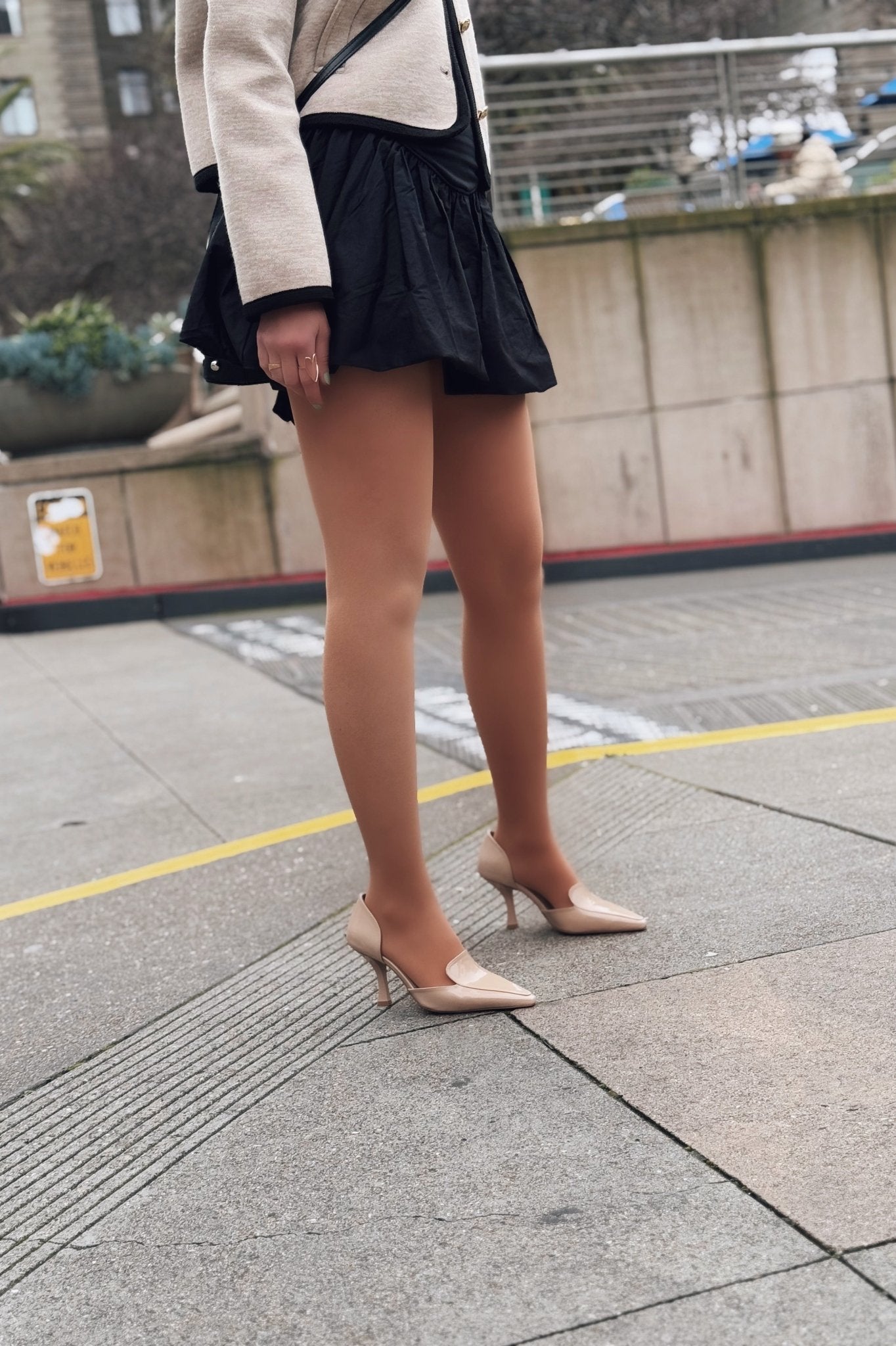 Karlo Rugan Yüksek Topuklu Stiletto Nude - ILOVESHOES