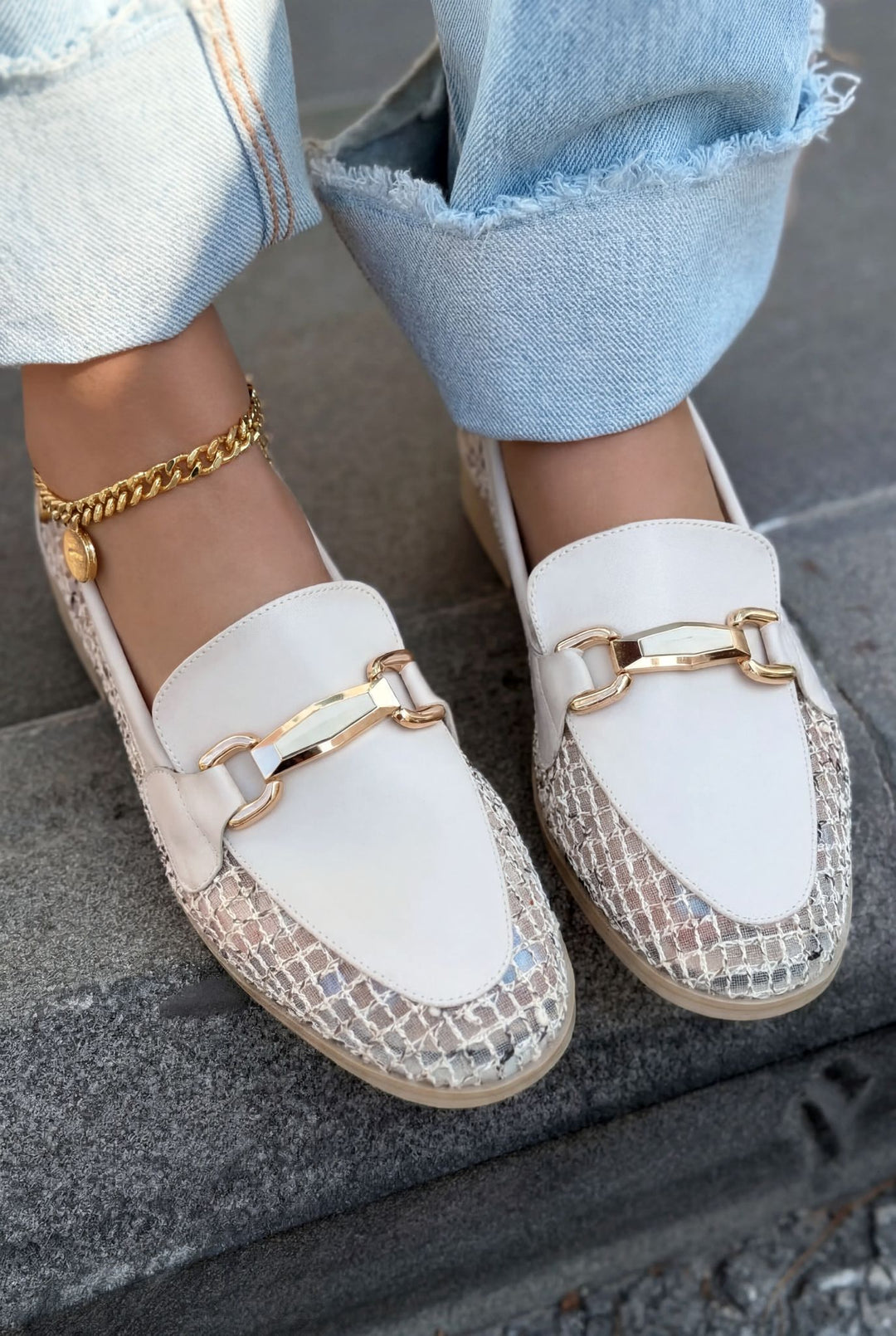 Delter Kadın Loafer Bej Mat Deri - ILOVESHOES