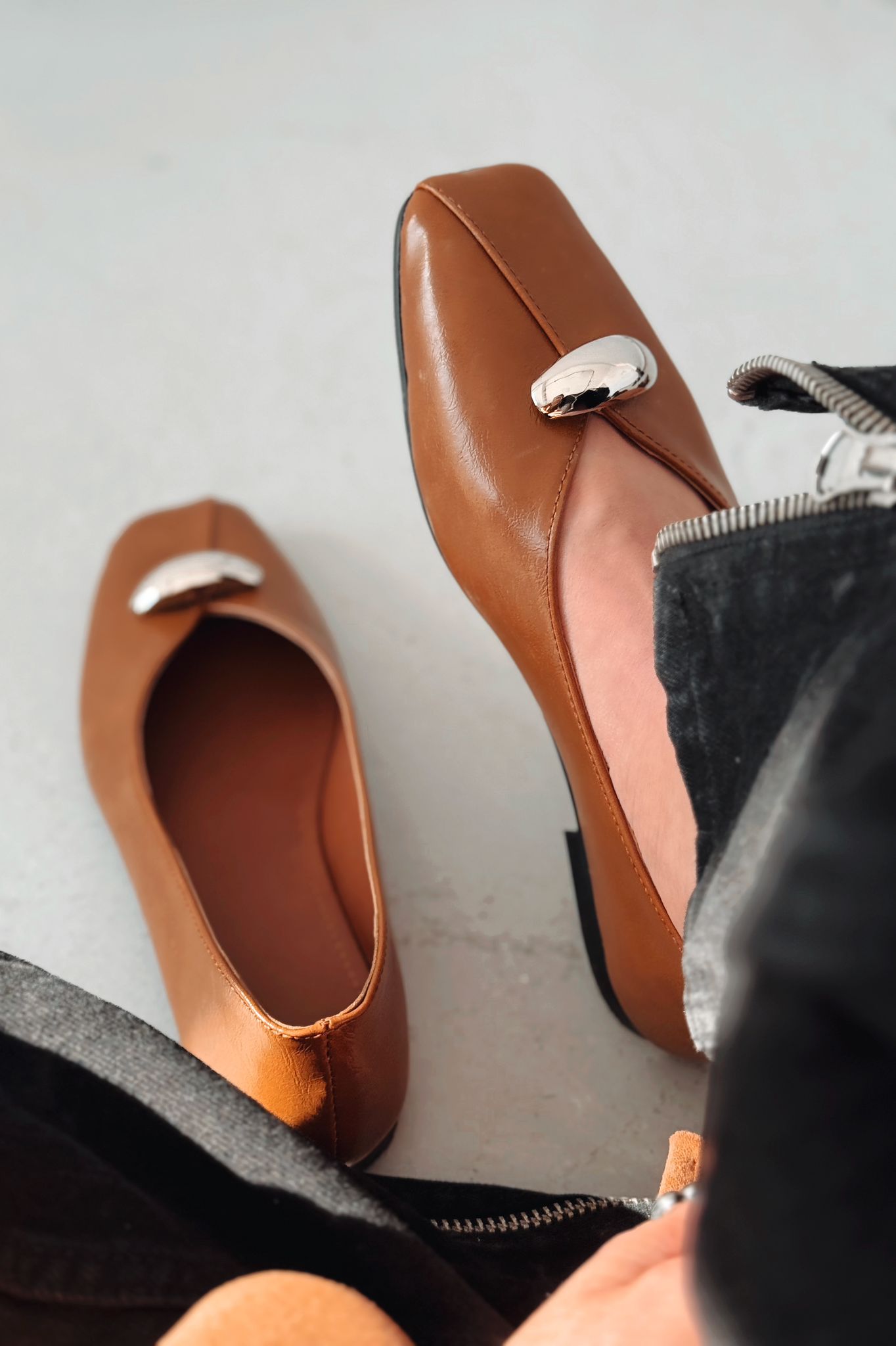 Tormel Kadın Babet Taba Mat Deri - ILOVESHOES