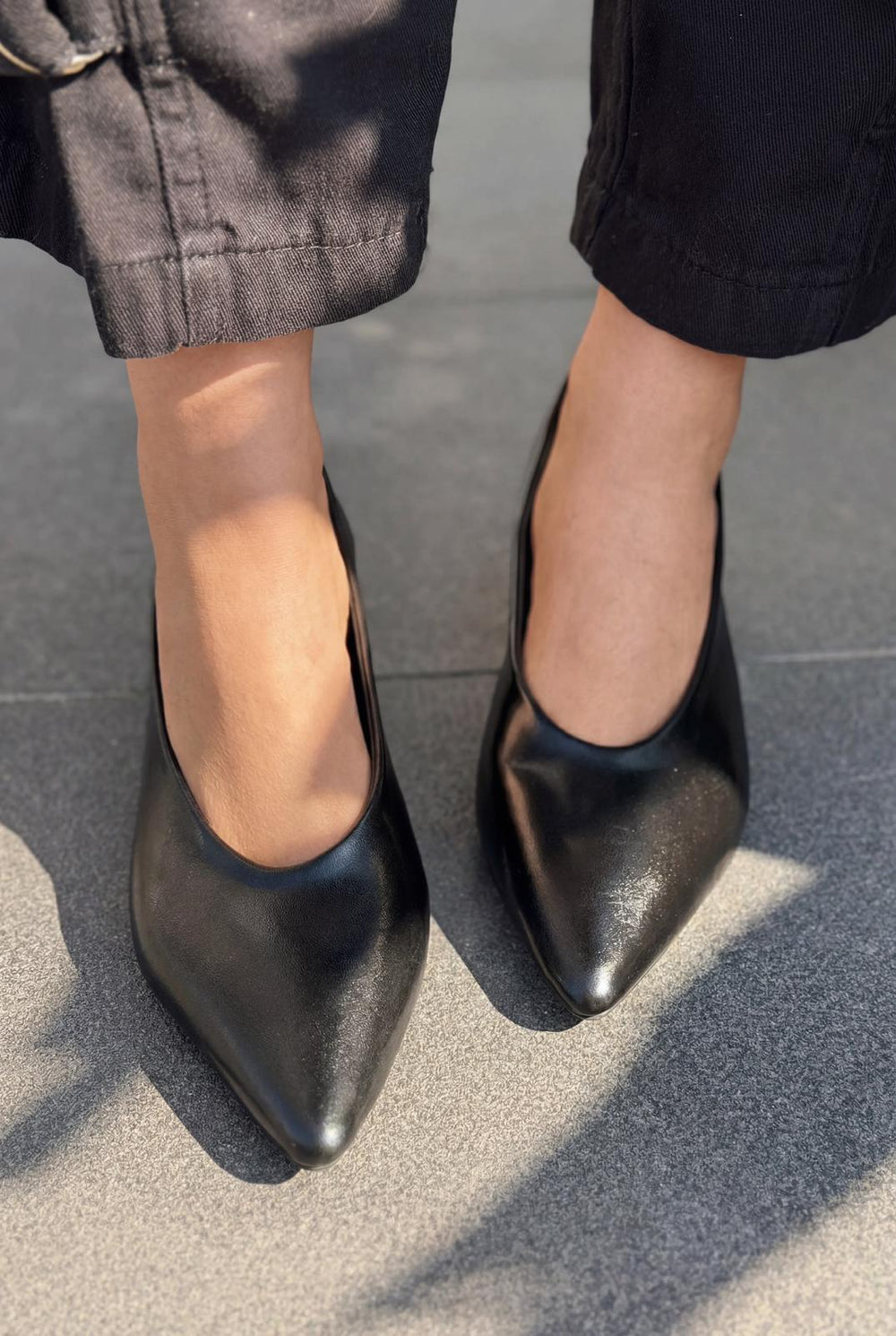 Seranis Stiletto Siyah Mat Deri - ILOVESHOES