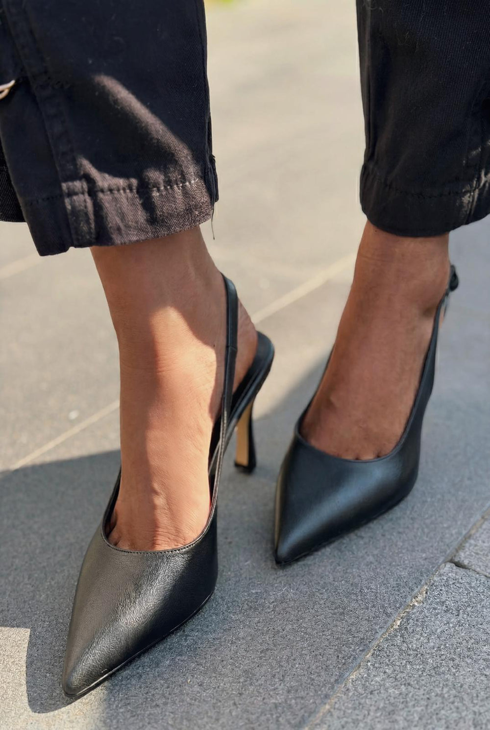 Alvessa Stiletto Siyah Mat Deri - ILOVESHOES