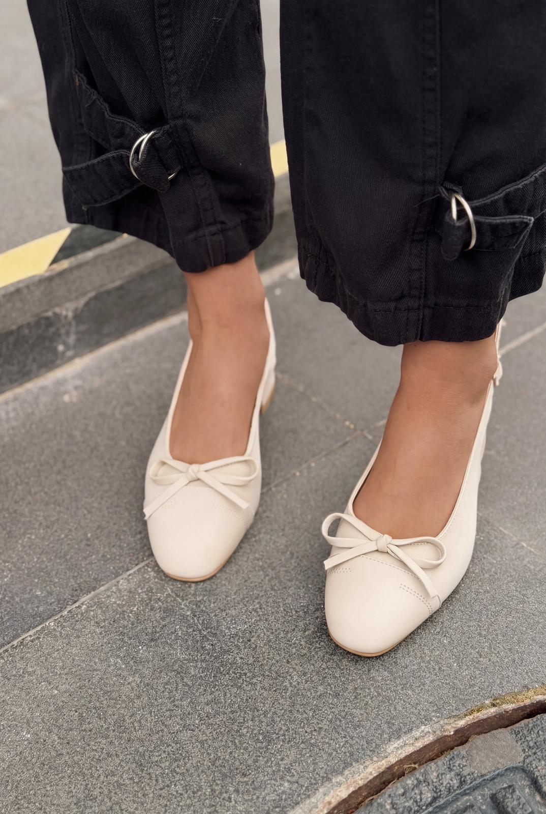 Rivka Mary Jane Topuklu Ayakkabı Bej Saten - ILOVESHOES