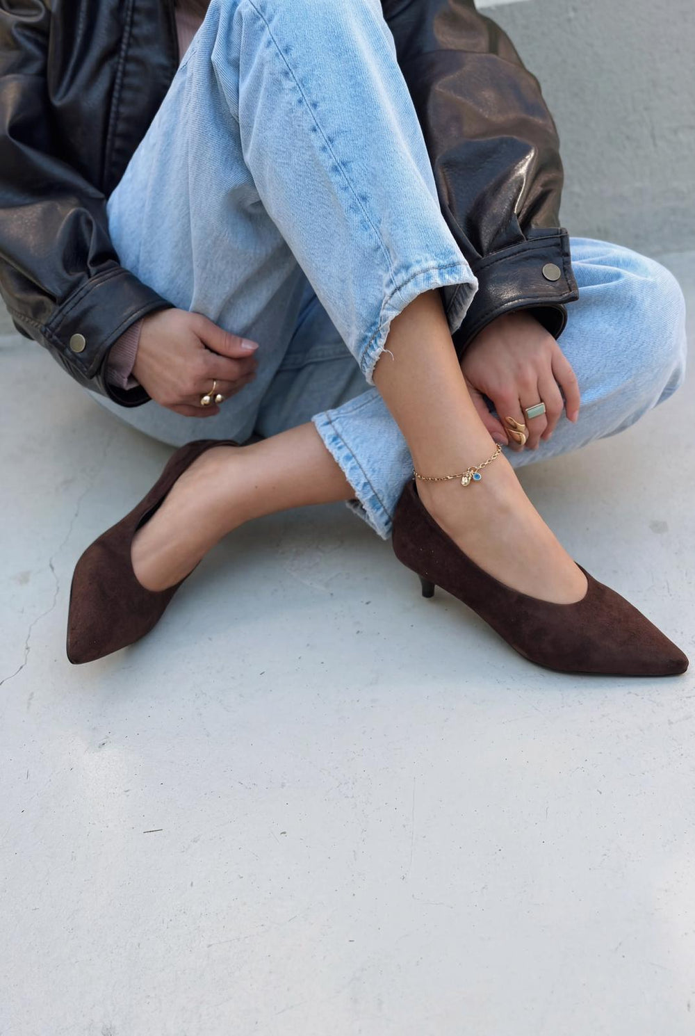 Seranis Stiletto Acıkahve Süet - ILOVESHOES