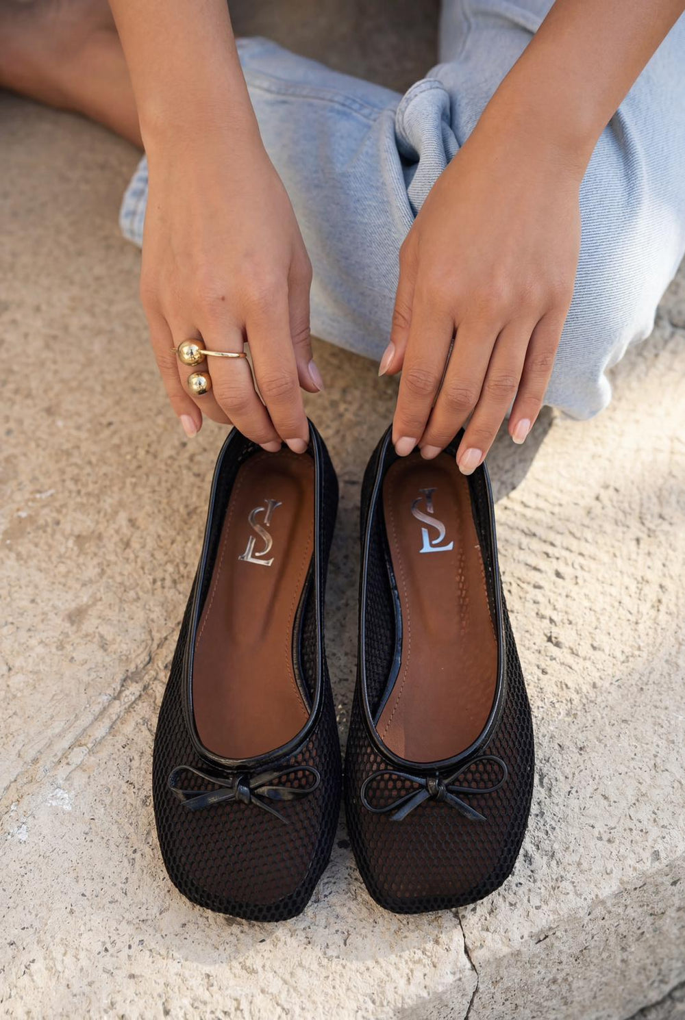 Torina Kadın Babet Siyah File - ILOVESHOES