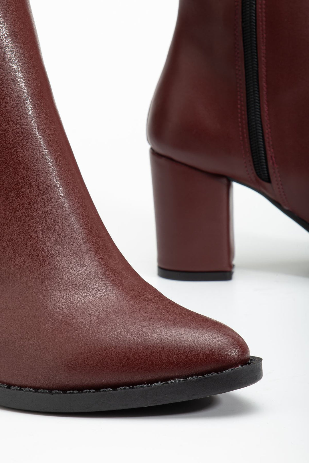 Oresi Bordo Topuklu Kadın Çizme - ILOVESHOES