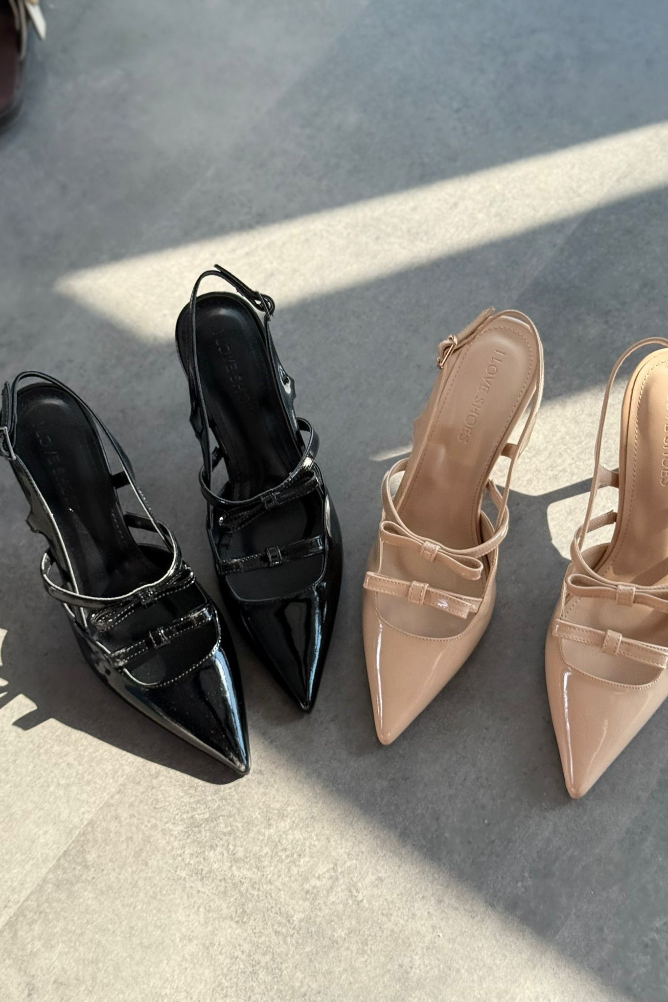 Montra Rugan Fiyonk Detaylı Bej Stiletto - ILOVESHOES