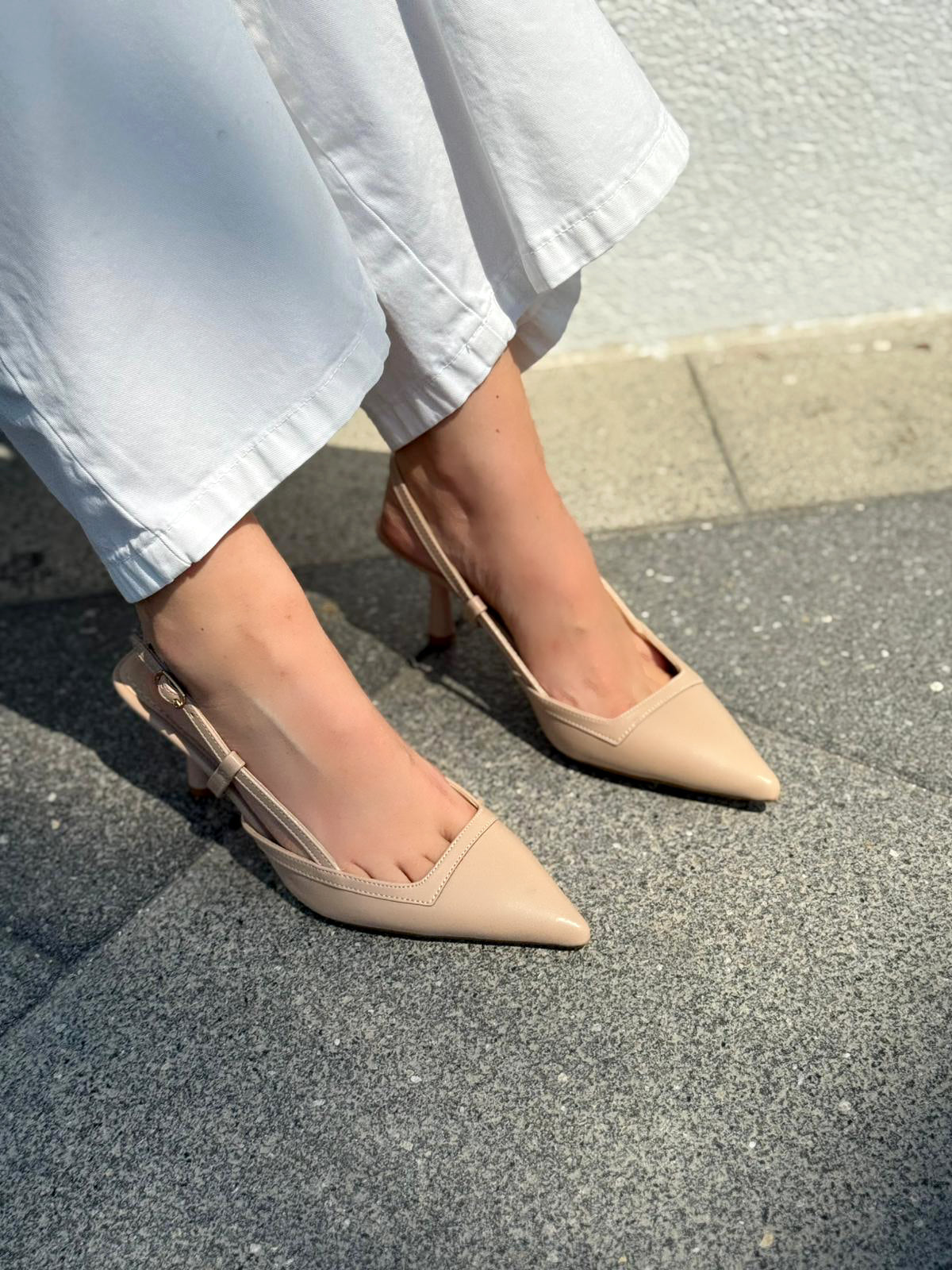 Dayrax Mat Deri Nude Stiletto - ILOVESHOES