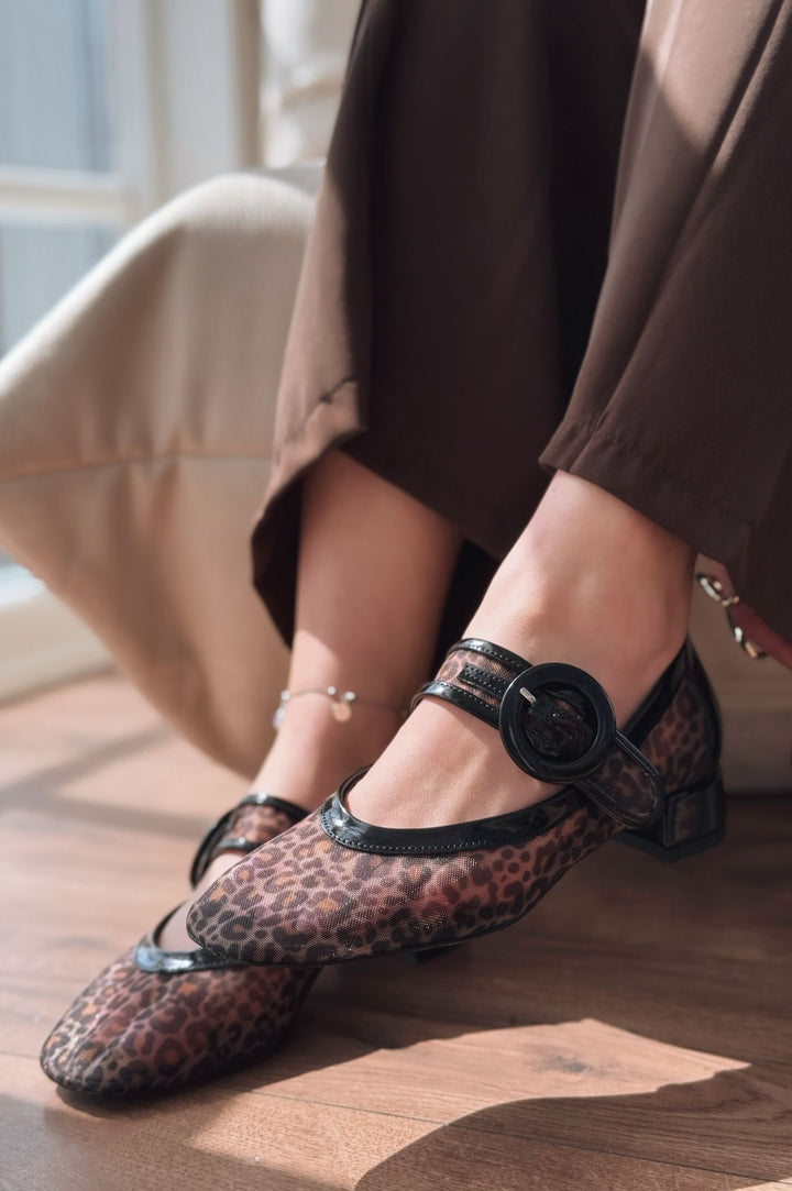 Cyreya File Leo Desenli Toka Detaylı Mary Jane - ILOVESHOES