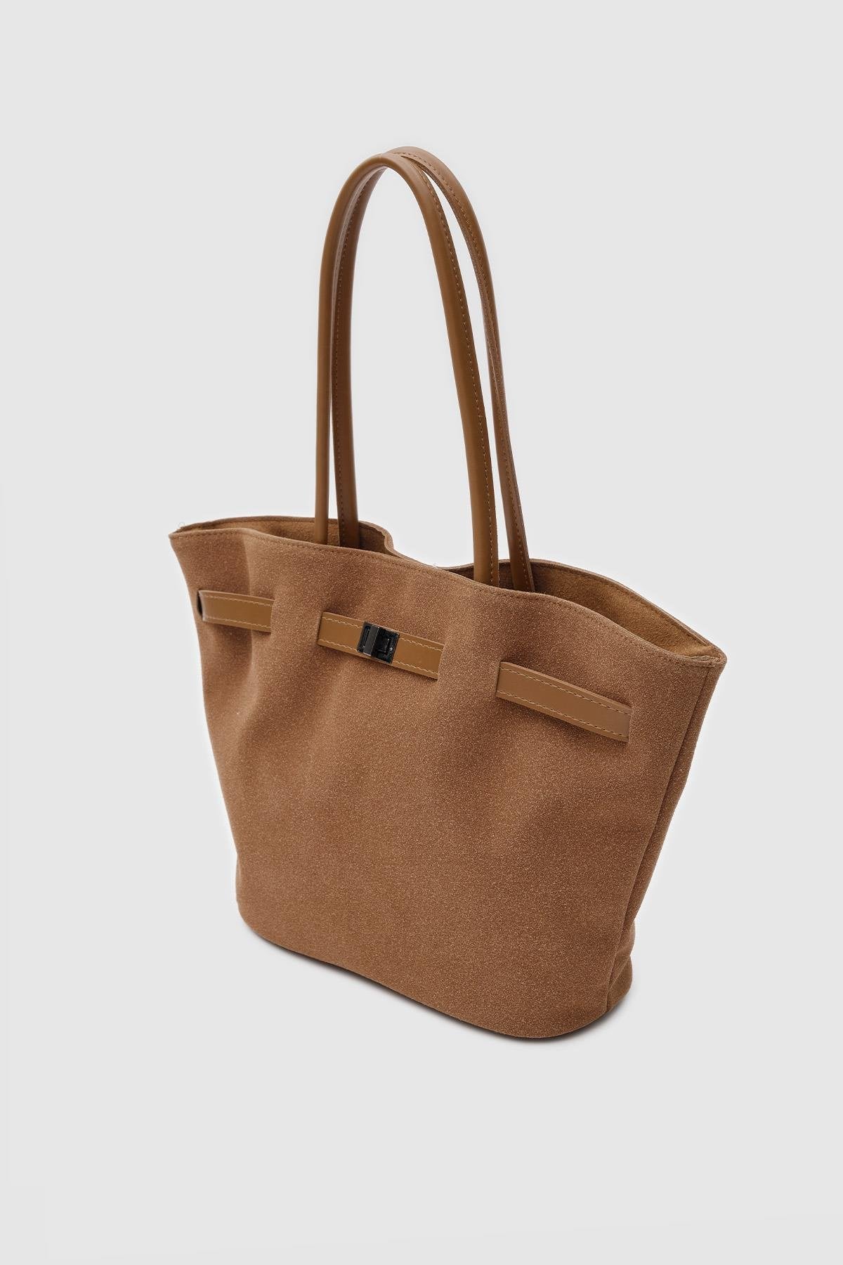 Fiorra Omuz Çantası Taba Süet