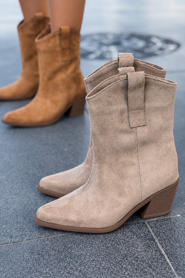 Rovan Vizon Süet Kadın Kovboy Bot - ILOVESHOES