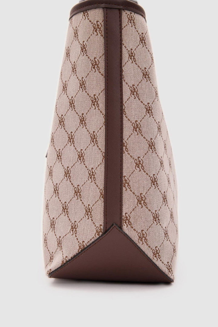 Althena Kadın Omuz Çantası Acıkahve Desenli - ILOVESHOES