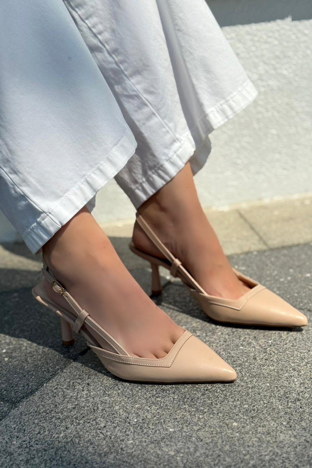 Dayrax Mat Deri Nude Stiletto - ILOVESHOES