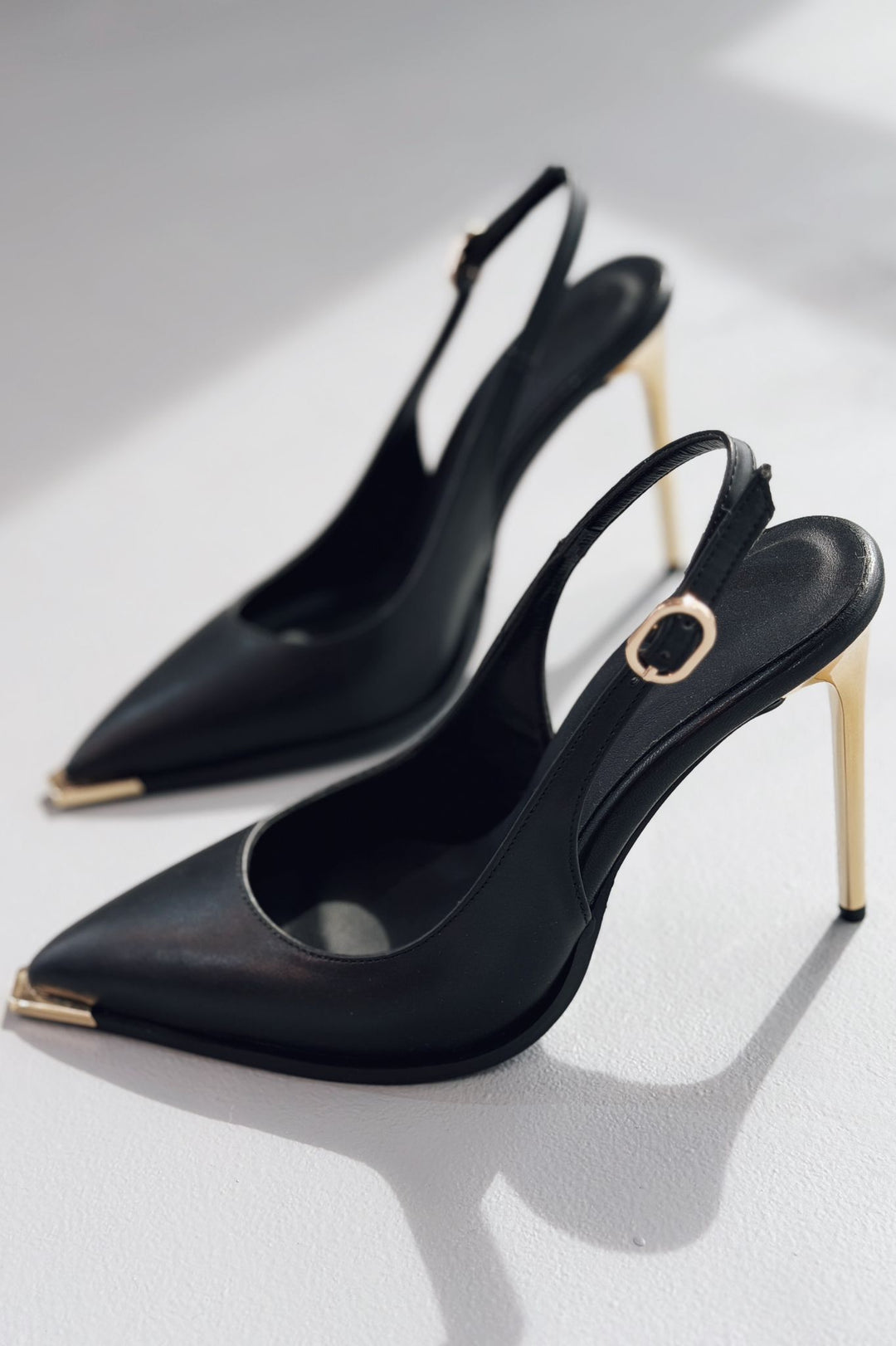 Noris Stiletto Siyah Mat Deri - ILOVESHOES