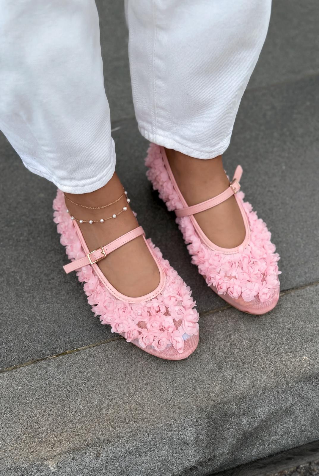 Neror Kadın Babet Pembe Tül - ILOVESHOES