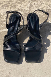 Lorvina Mat Deri Siyah Topuklu Ayakkabı - ILOVESHOES
