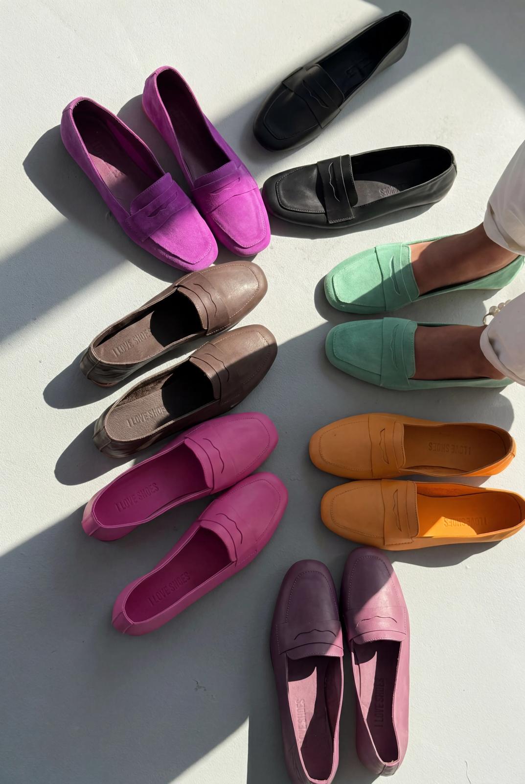 Melniel Siyah Hakiki Deri Kadın Loafer - ILOVESHOES