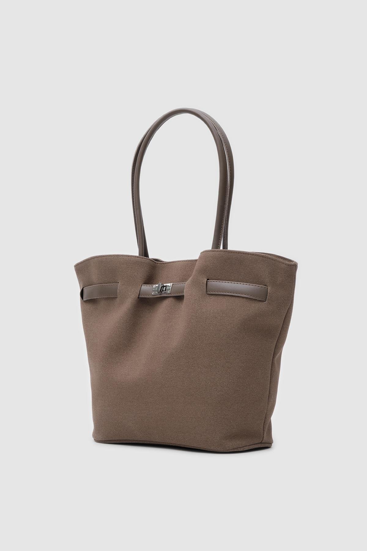 Fiorra Omuz Çantası Kahverengi Süet