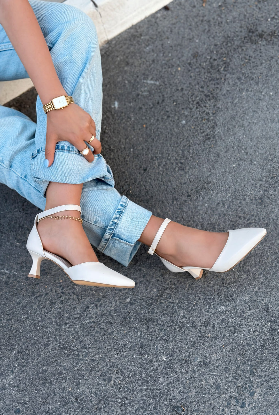 Arlin Bej Mat Deri Kadın Stiletto - ILOVESHOES