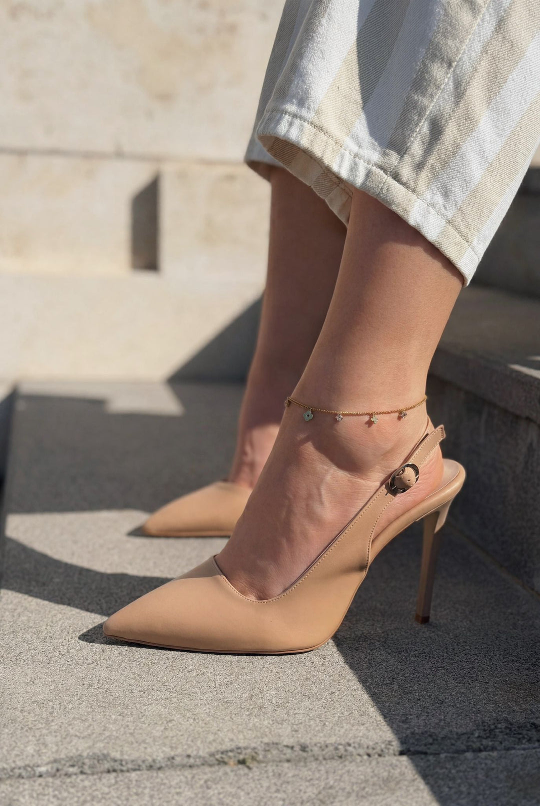 Lure Nude Mat Deri Kadın Stiletto