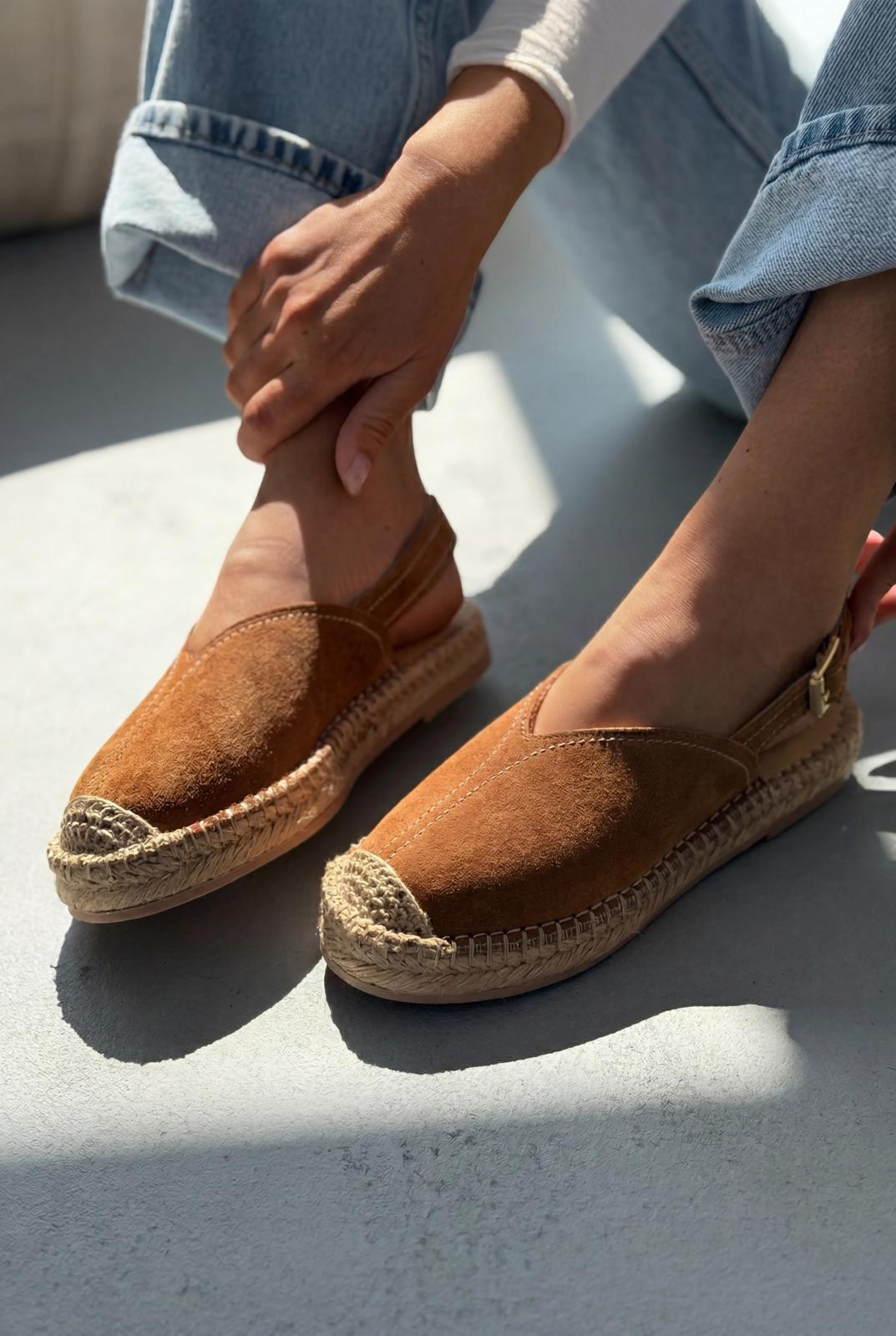 Orveth Taba Hakiki Süet Kadın Espadril - ILOVESHOES