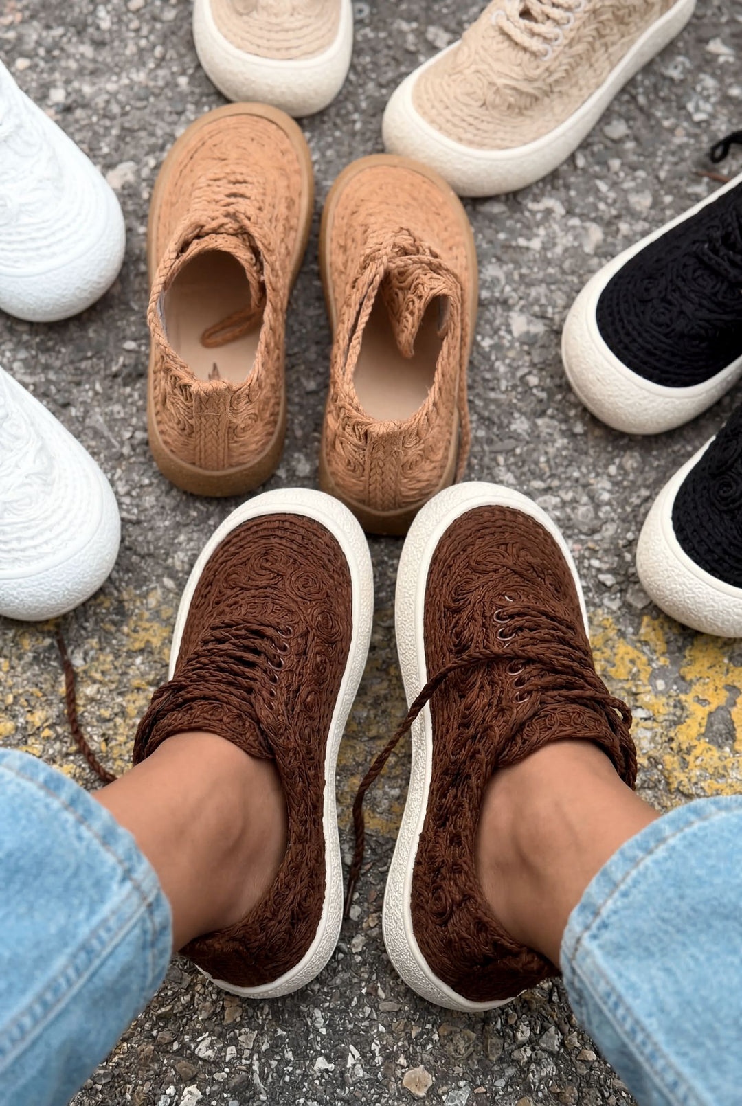 Sarrin Kadın Spar Ayakkabı Siyah Örgü - ILOVESHOES