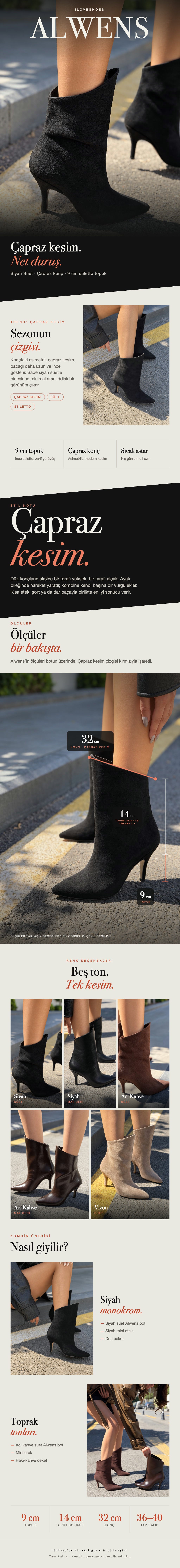 ILOVESHOES — Her adımda yanındayız. Hızlı kargo: Beden seçiminde hızlı kargo uyarısı gördüğün ürünler aynı gün kargoda. Yeniden üretiyoruz: Yoğun talep gören ürünleri üretim gücümüzle yeniden hazırlıyoruz. 22 ülkeye ulaşıyoruz: Ürünlerimizi dünyanın 22 ülkesine gönderiyoruz.