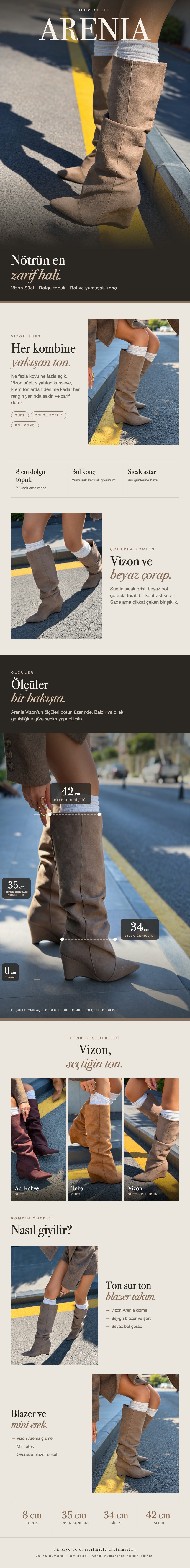 ILOVESHOES — Her adımda yanındayız. Hızlı kargo: Beden seçiminde hızlı kargo uyarısı gördüğün ürünler aynı gün kargoda. Yeniden üretiyoruz: Yoğun talep gören ürünleri üretim gücümüzle yeniden hazırlıyoruz. 22 ülkeye ulaşıyoruz: Ürünlerimizi dünyanın 22 ülkesine gönderiyoruz.