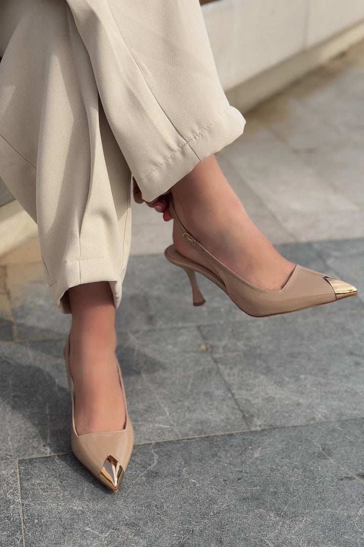 Caligo Stiletto Nude Rugan - ILOVESHOES