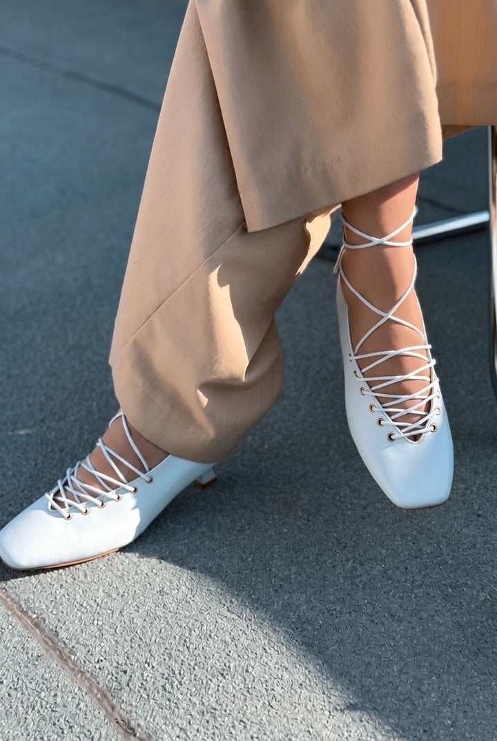 Sernis Bebek Mavisi Mat Deri Kadın Topuklu Ayakkabı - ILOVESHOES