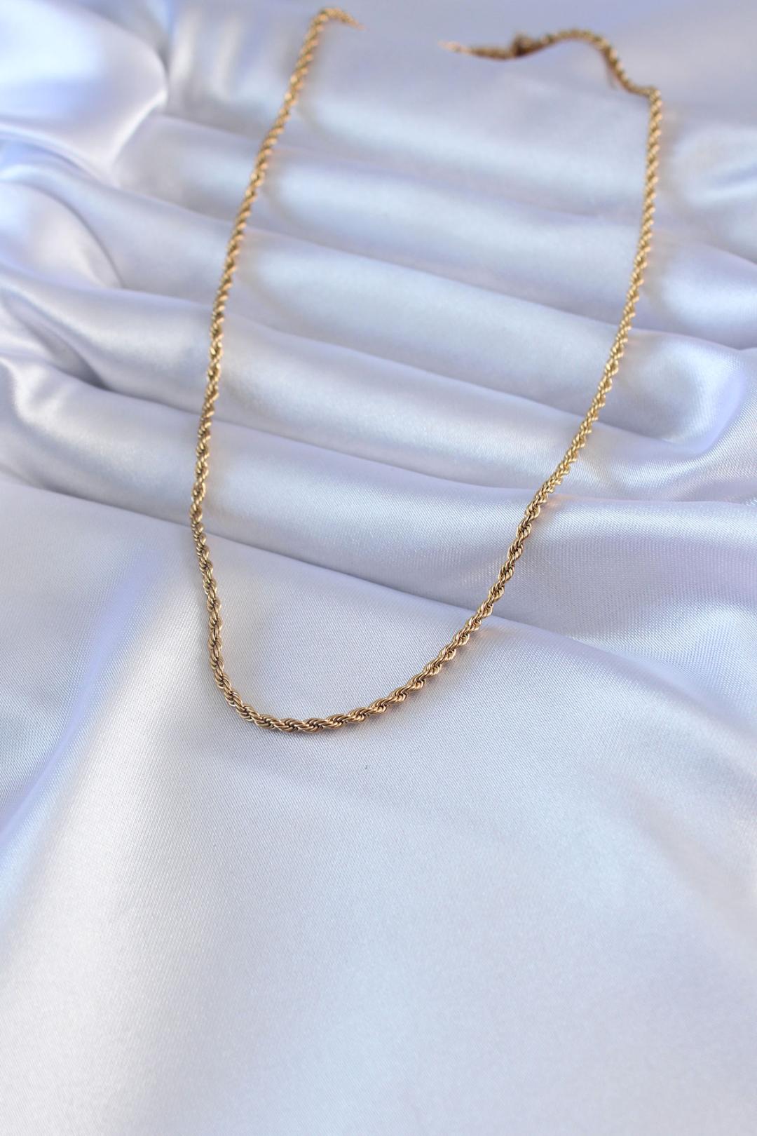 ILS - 1008 Kadın Burgu Kolye Gold Çelik 45 CM - ILOVESHOES