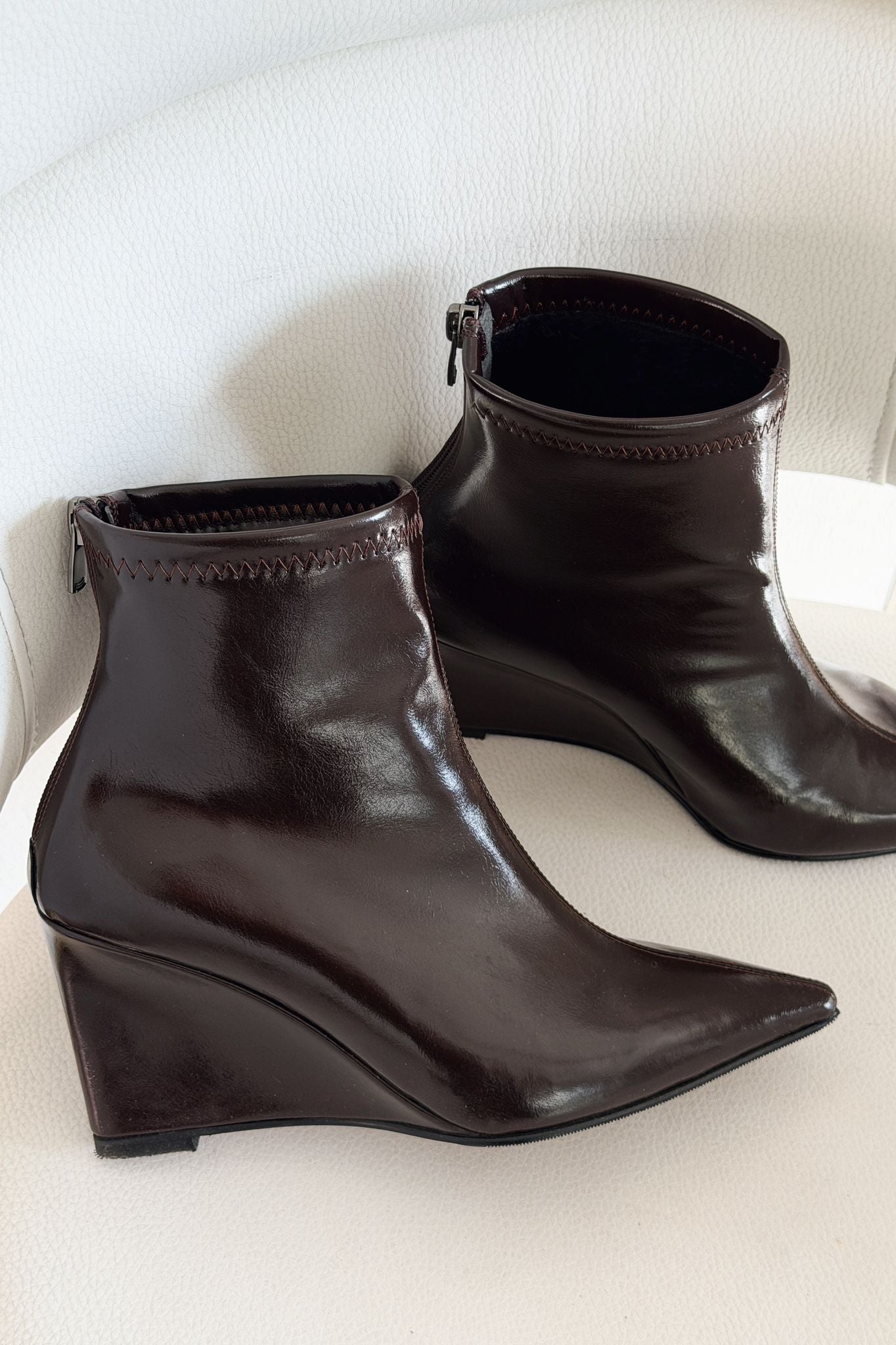 Valoti Kadın Dolgu Topuklu Bot Acıkahve Mat Deri