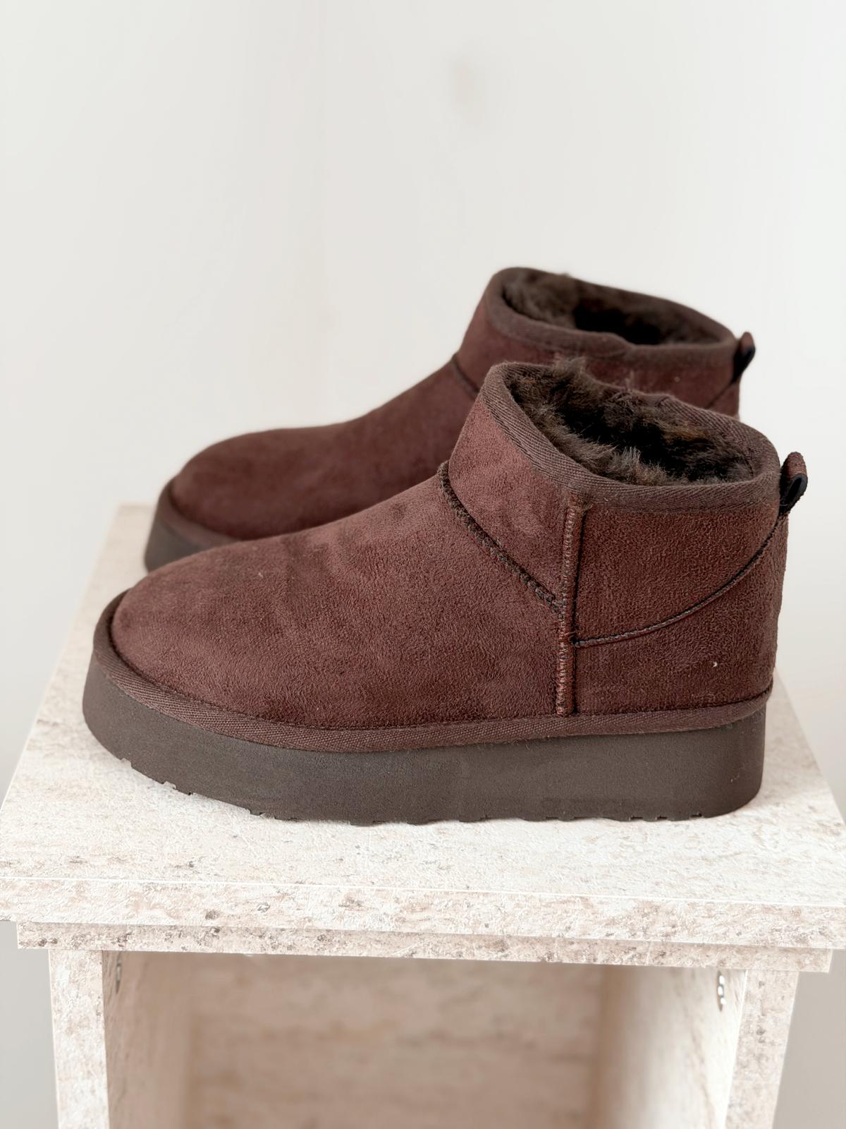 Leonar Kadın İçi Tüylü Bot Acıkahve Süet - ILOVESHOES