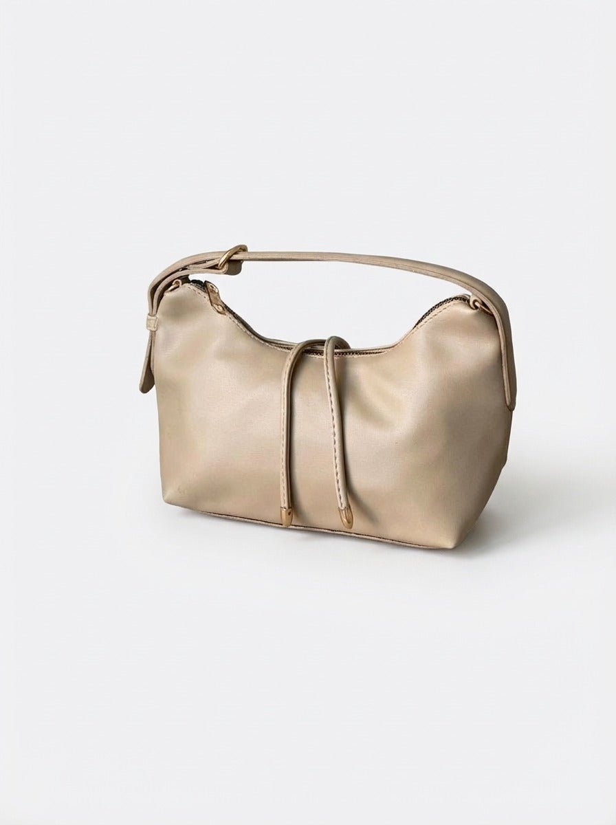 Nelin Kadın El Çantası Bej Mat Deri - ILOVESHOES