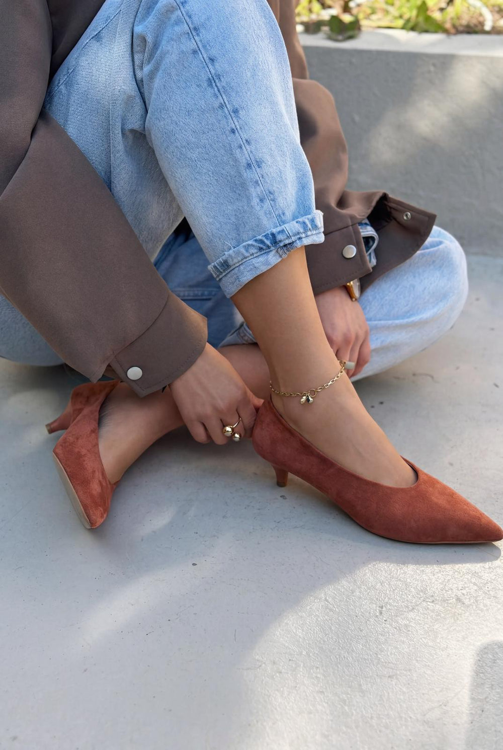 Seranis Stiletto Taba Süet - ILOVESHOES