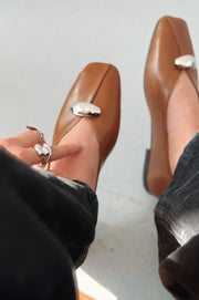 Tormel Kadın Babet Taba Mat Deri - ILOVESHOES