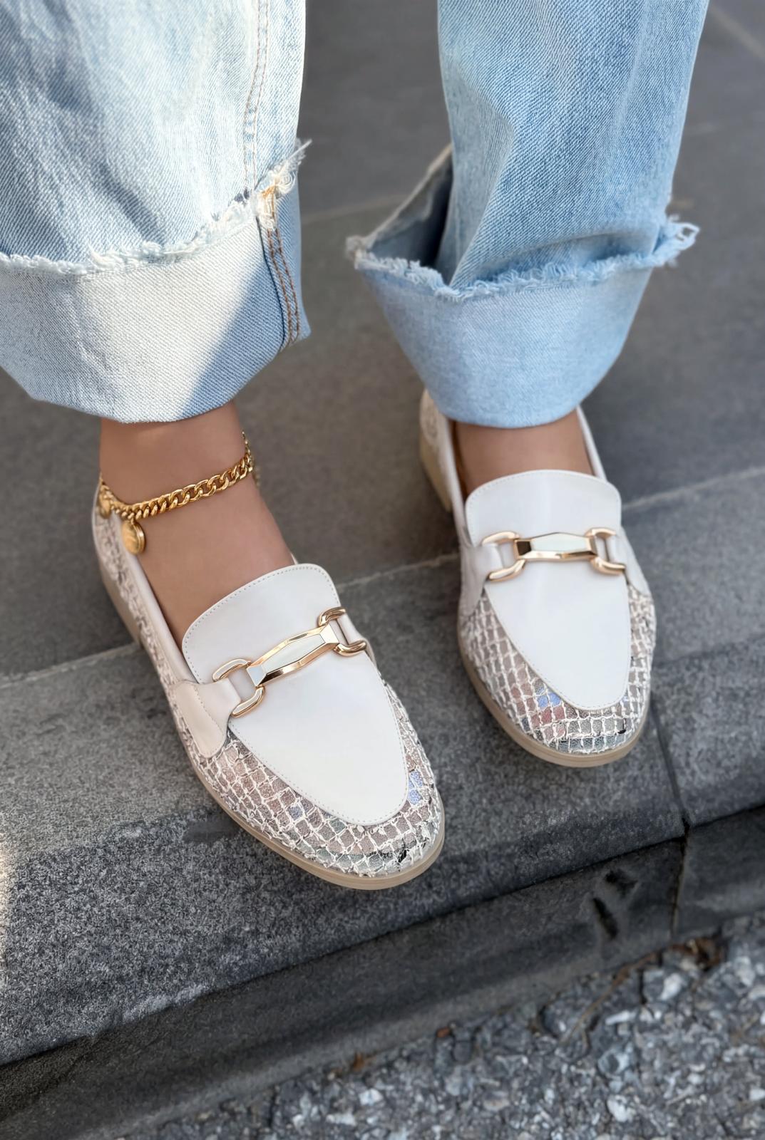 Delter Kadın Loafer Bej Mat Deri - ILOVESHOES