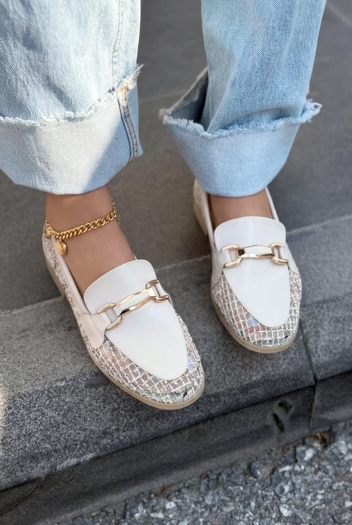 Delter Kadın Loafer Bej Mat Deri - ILOVESHOES