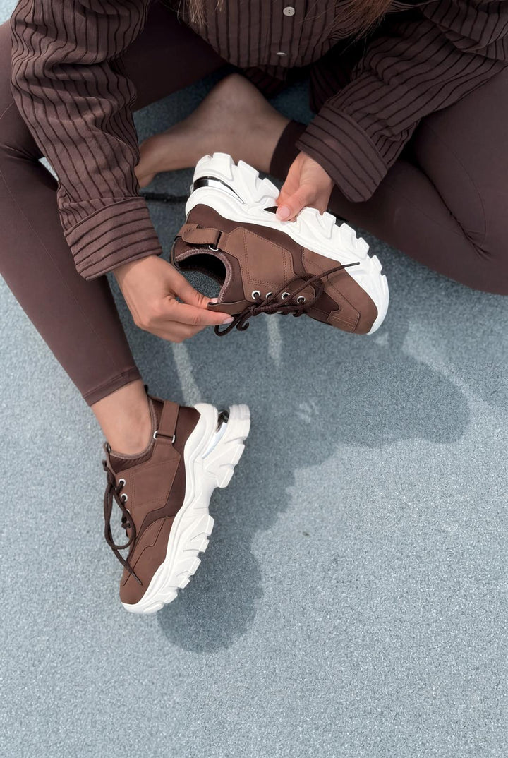 Delorin kadın Spor Ayakkabı Acıkahve - ILOVESHOES