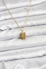 ILS - 1066 Kadın Kolye Gold Çelik Kutup Yıldızlı Model - ILOVESHOES