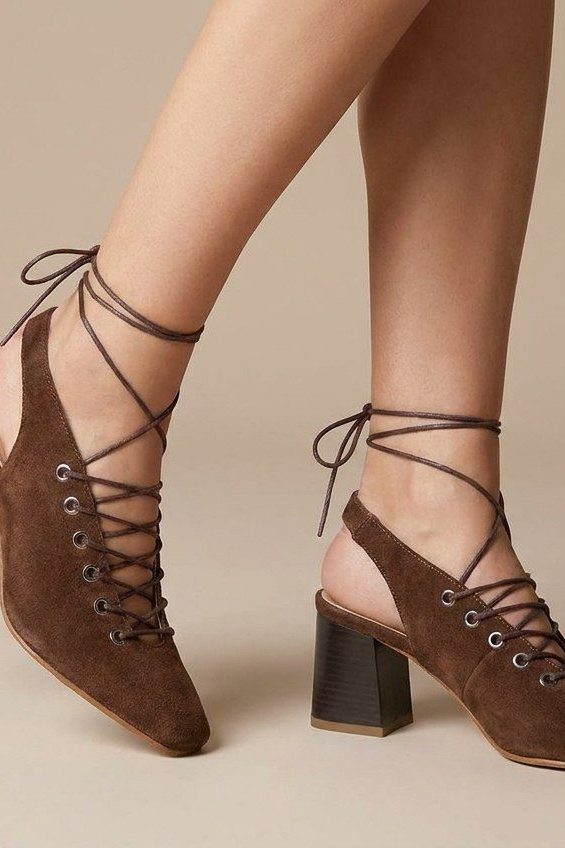 Yorella Acı Kahve Süet Kadın Topuklu Ayakkabı - ILOVESHOES