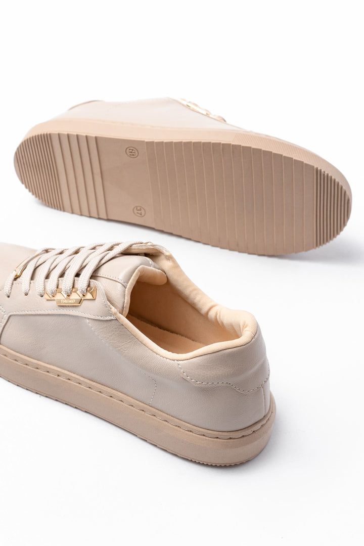 Bellissa Bej Dikişli Taban Kadın Spor Ayakkabı