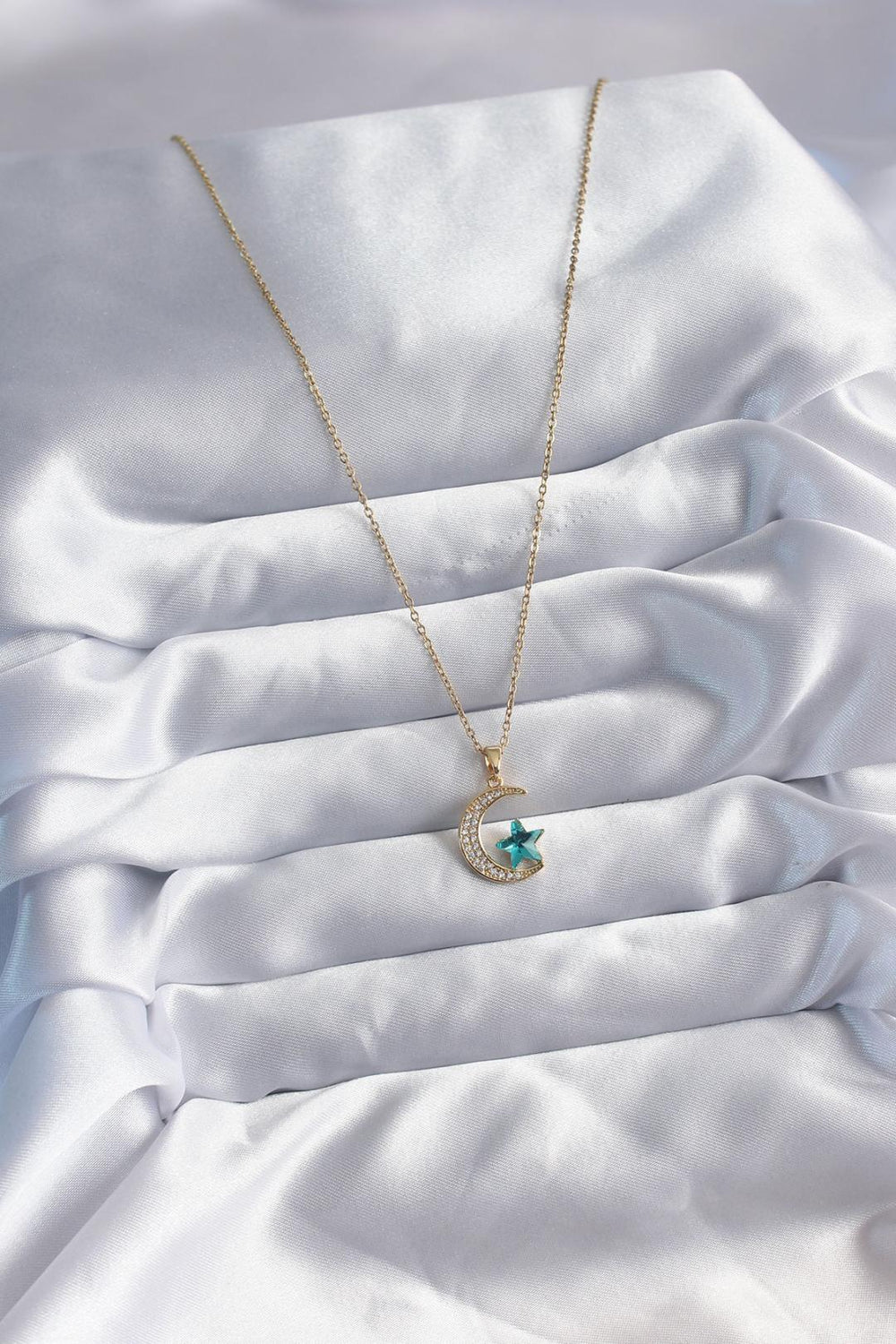 ILS - 1122 Kadın Kolye Gold Çelik Ay Yıldızlı - ILOVESHOES