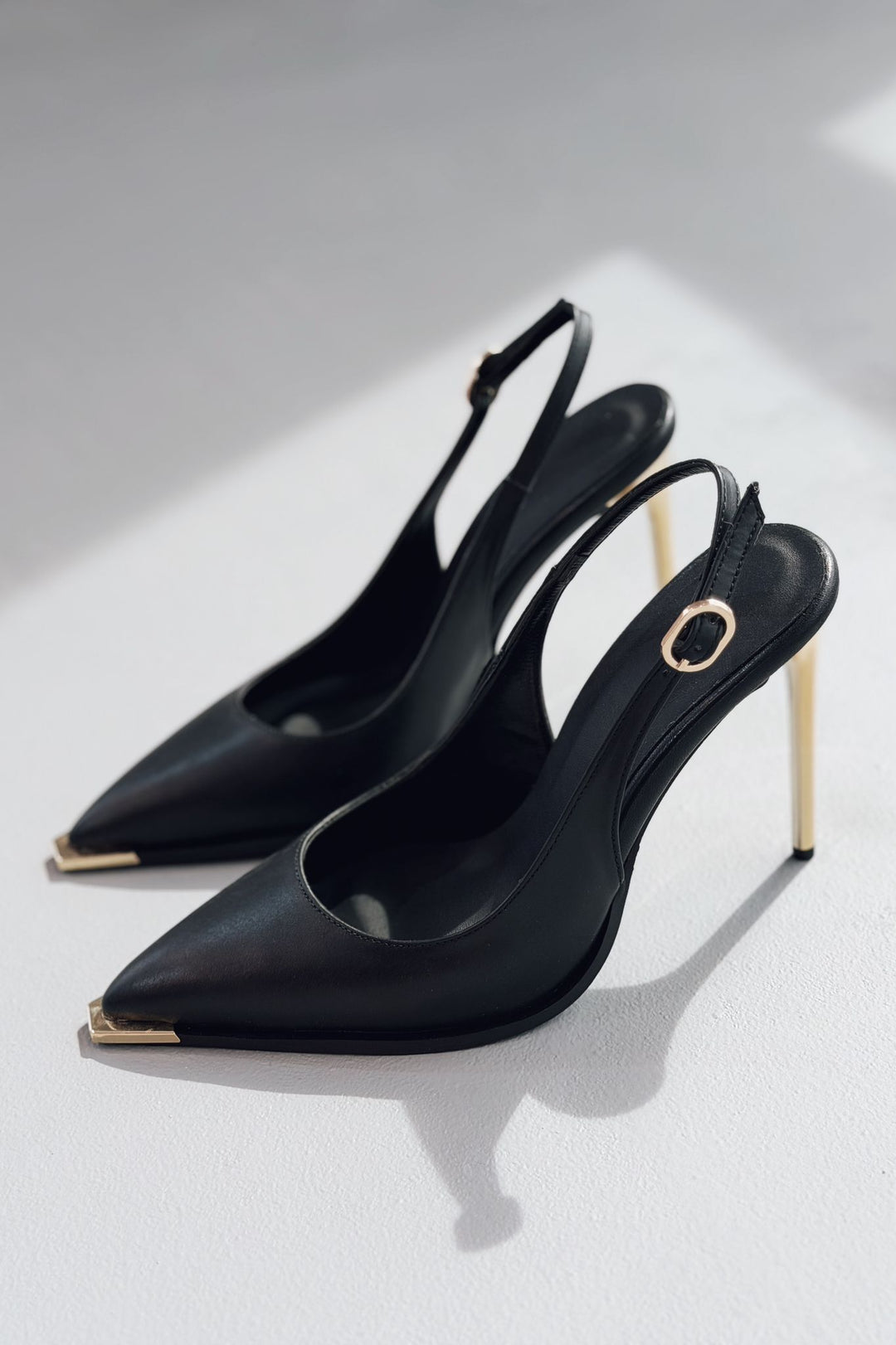Noris Stiletto Siyah Mat Deri - ILOVESHOES