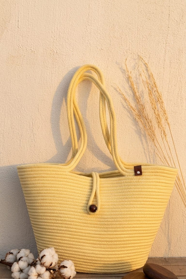 Astoria Sarı Kadın Plaj Çantası - ILOVESHOES